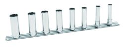 Bahco 6708DMB 1/4" socket set on rail