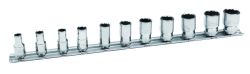 Bahco 6711MB 1/4" socket set on rail