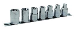 Bahco 7807TE 1/2" socket set on rail