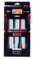 Bahco BE-9880SL ERGO™ Insulated screwdriver set with SLIM blades, 4 piecesSdr  Set Slim Blades, 4Pcs