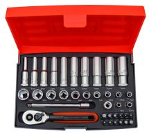 Bahco SL25L Socket Set 1/4 Std+Long